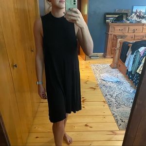 Mock neck T-shirt dress